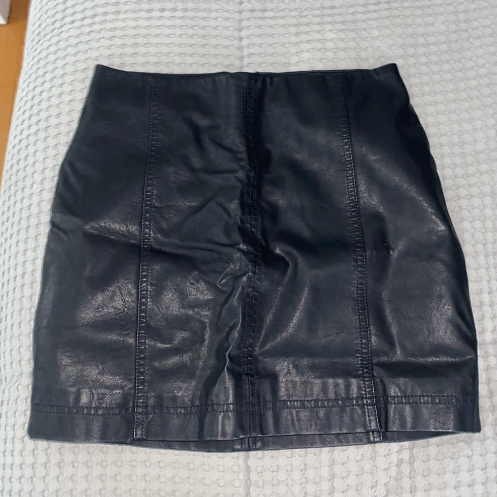 Free People Leather Skirt